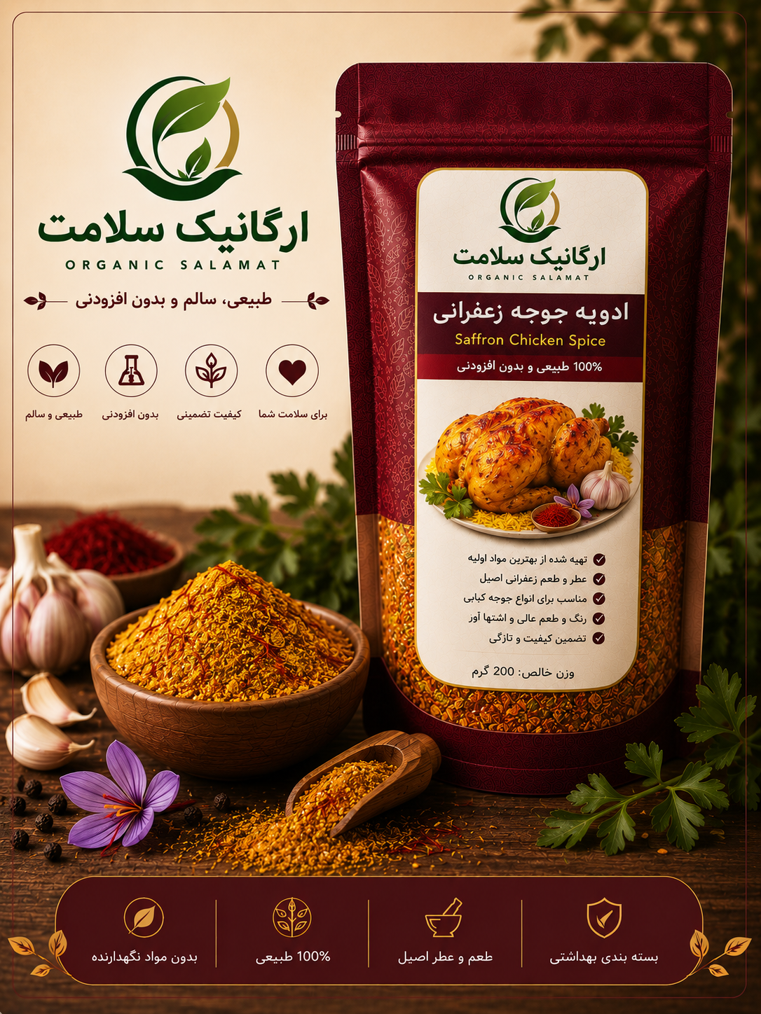 ادویه جوجه زعفرانی